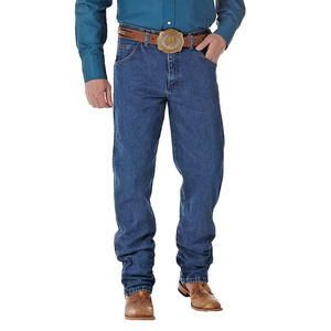 Men’s Wrangler Cowboy Cut Relax Fit Jeans - Dark Stonewash - 38x30